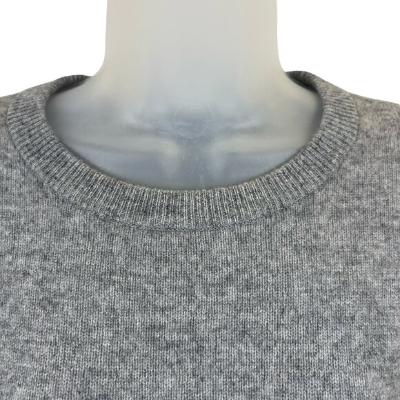 Halogen Grey Cashmere Crew Neck Sweater Size Large - Picture 5 of 7